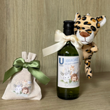 Mini Botellas de Vino Personalizadas con Animalito de Peluche