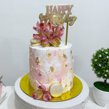 Cake Topper - Happy Birthday Rose