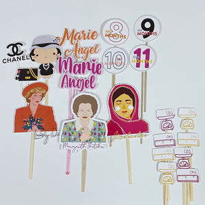 Cake Toppers - Baby Months "Mujeres Empoderadas"