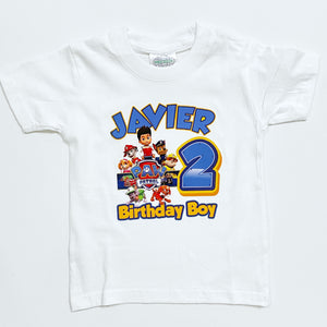 Camiseta - Paw Patrol Birthday Boy