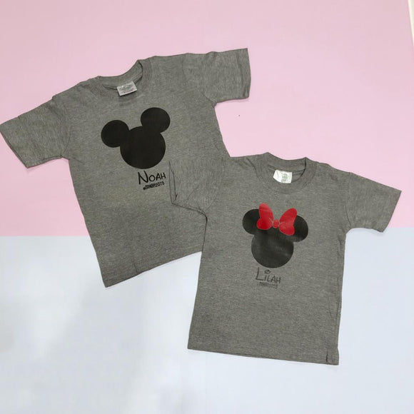 Camisetas - Mickey & Minnie Mouse - Pack de 2